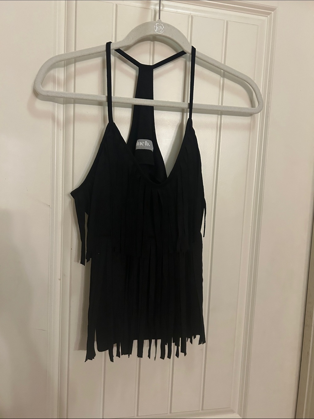 Blub collection Black Fringe Camisole with Racerback